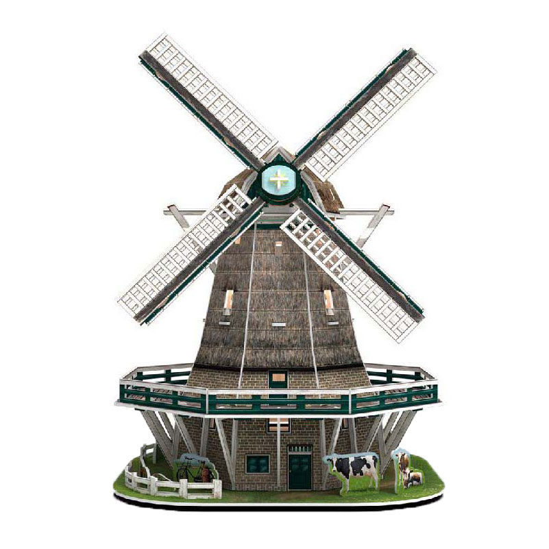 Cubic Fun 3D Puzzel Molen LED - 65st.