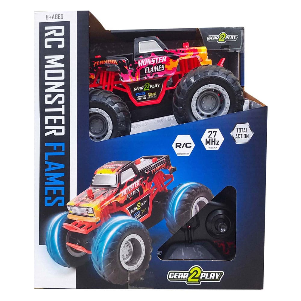 Gear2play - Gear2Play RC Bestuurbare Auto Monster Flames
