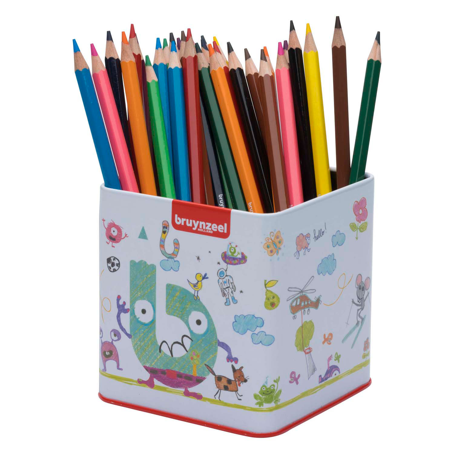 Bruynzeel - Bruynzeel Super Kleurpotloden Blik met 60 Kleuren