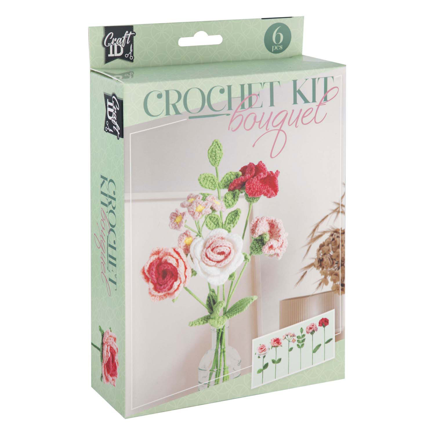 Creative Craft Group - Haakpakket Bloemen Boeket 6 Rozen