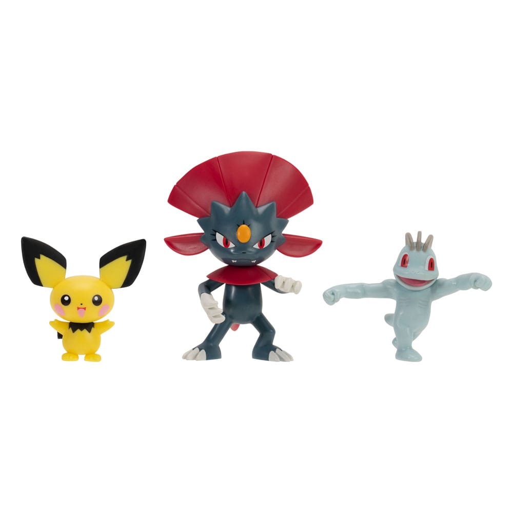 Pokemon  Battle Figure 3Figure Pack  Pichu Weaville  Machop Toys