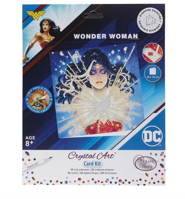 Wonder Woman, 18x18cm Crystal Art Card