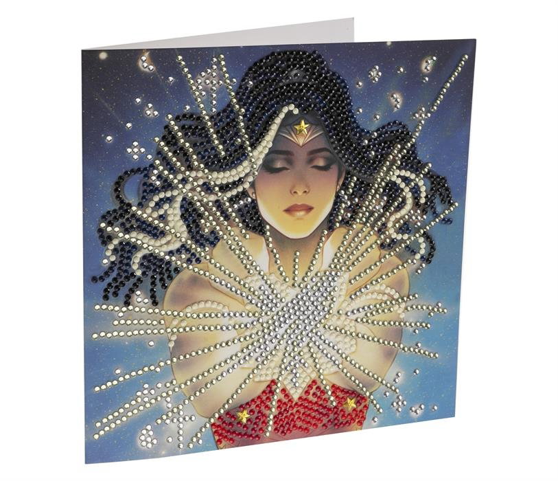 Wonder Woman, 18x18cm Crystal Art Card