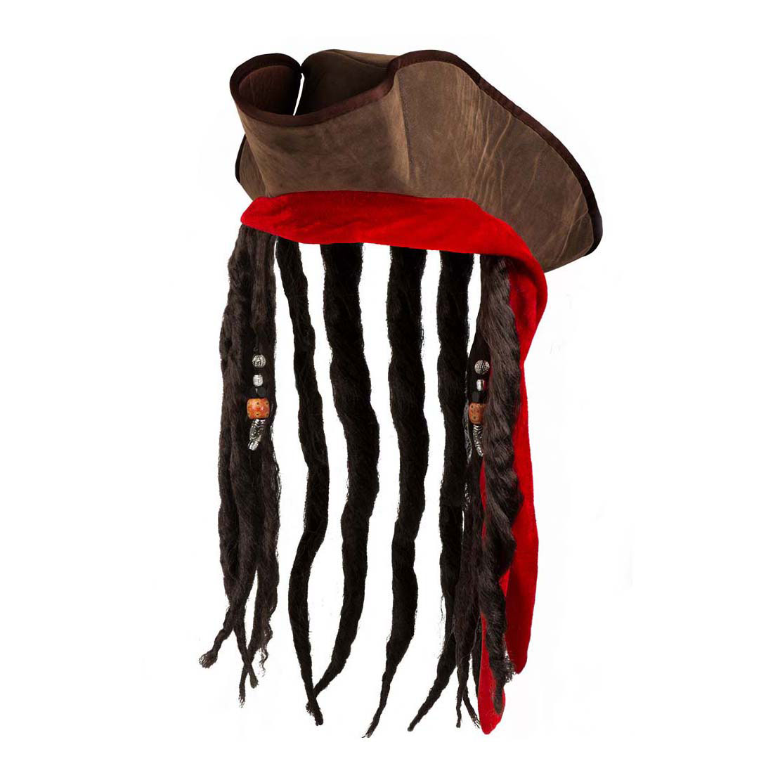 Boland - Hoed Piraat Dirty Jack met Haar