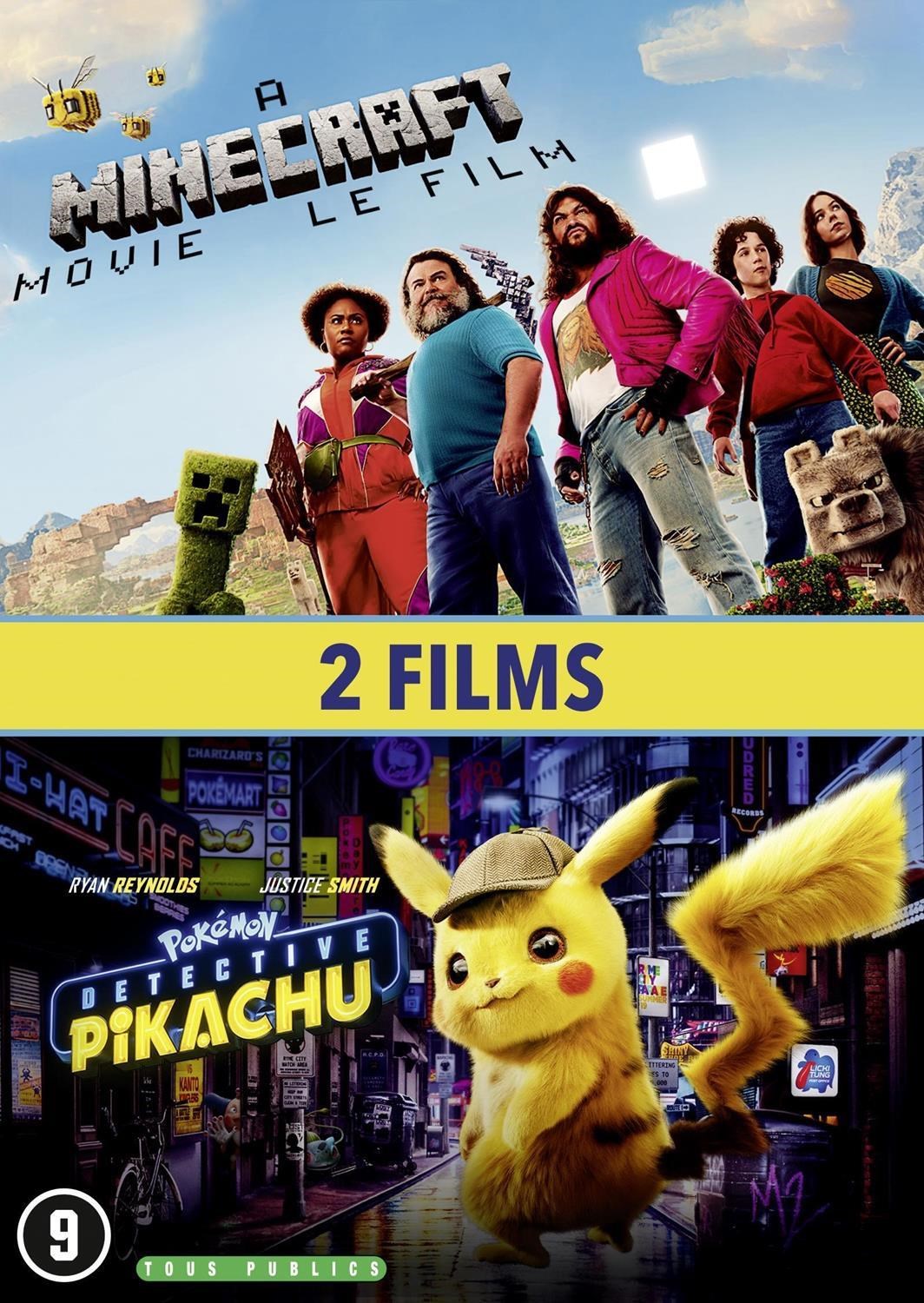 A Minecraft Movie & Pokemon Detective Pikachu  (DVD)