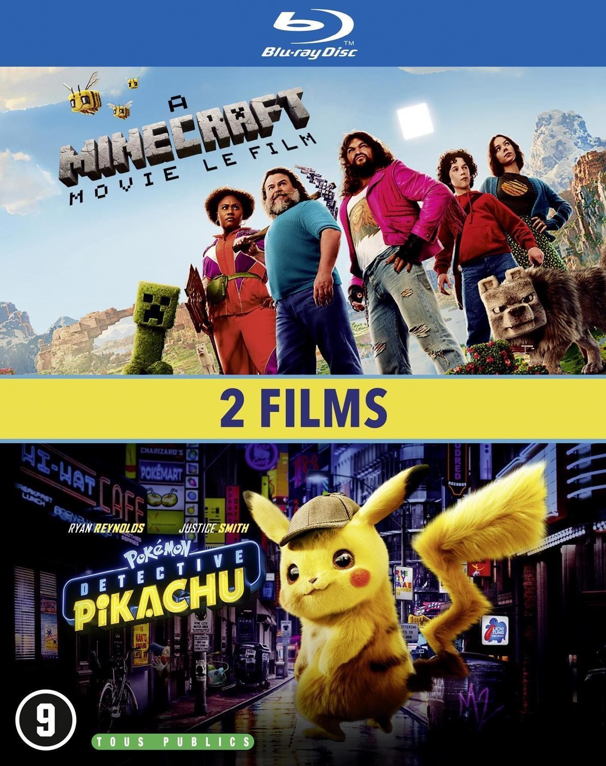 A Minecraft Movie & Pokemon Detective Pikachu  (Blu-ray)