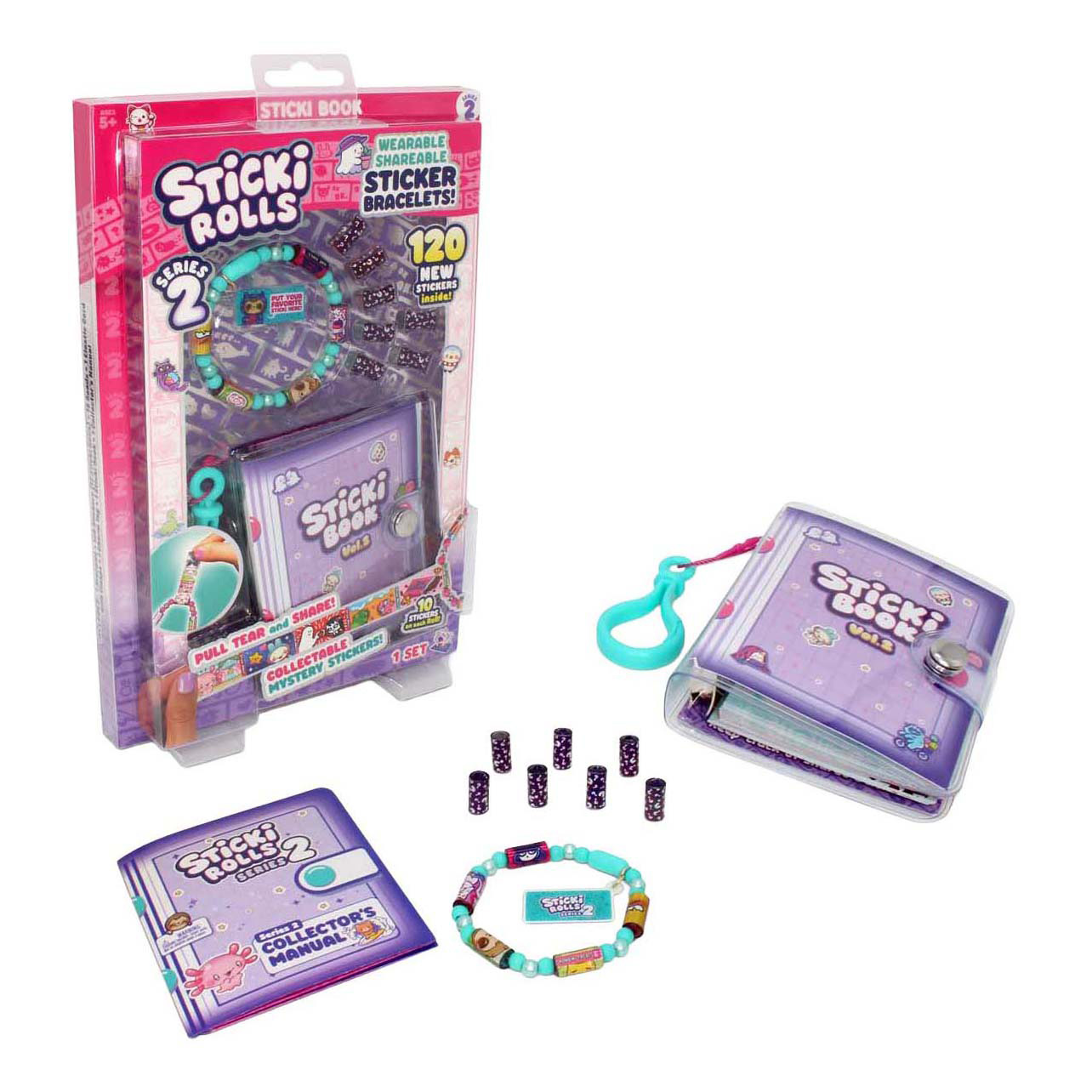 Sticki Rolls Boek en Armband met 120 Stickers