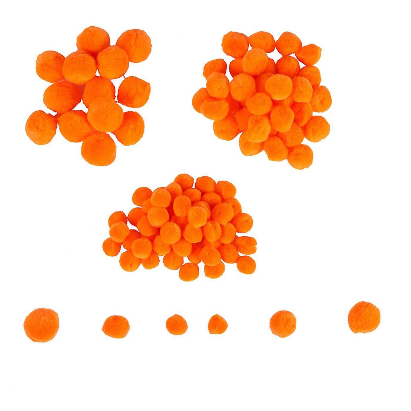 Colorations - Colorations - Mini Pompons Oranje, 100st.