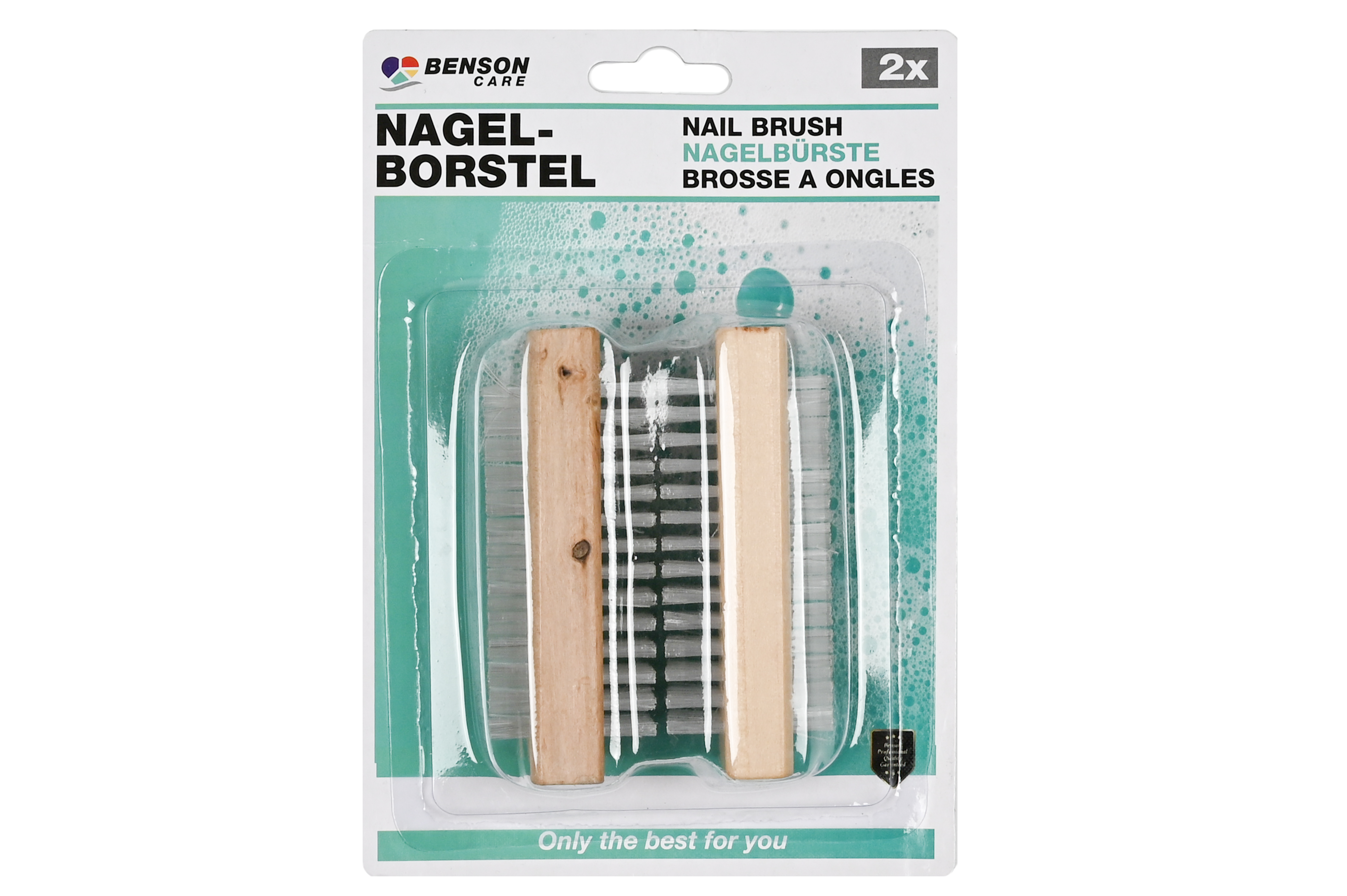 Nagelborstel 2 dlg hout