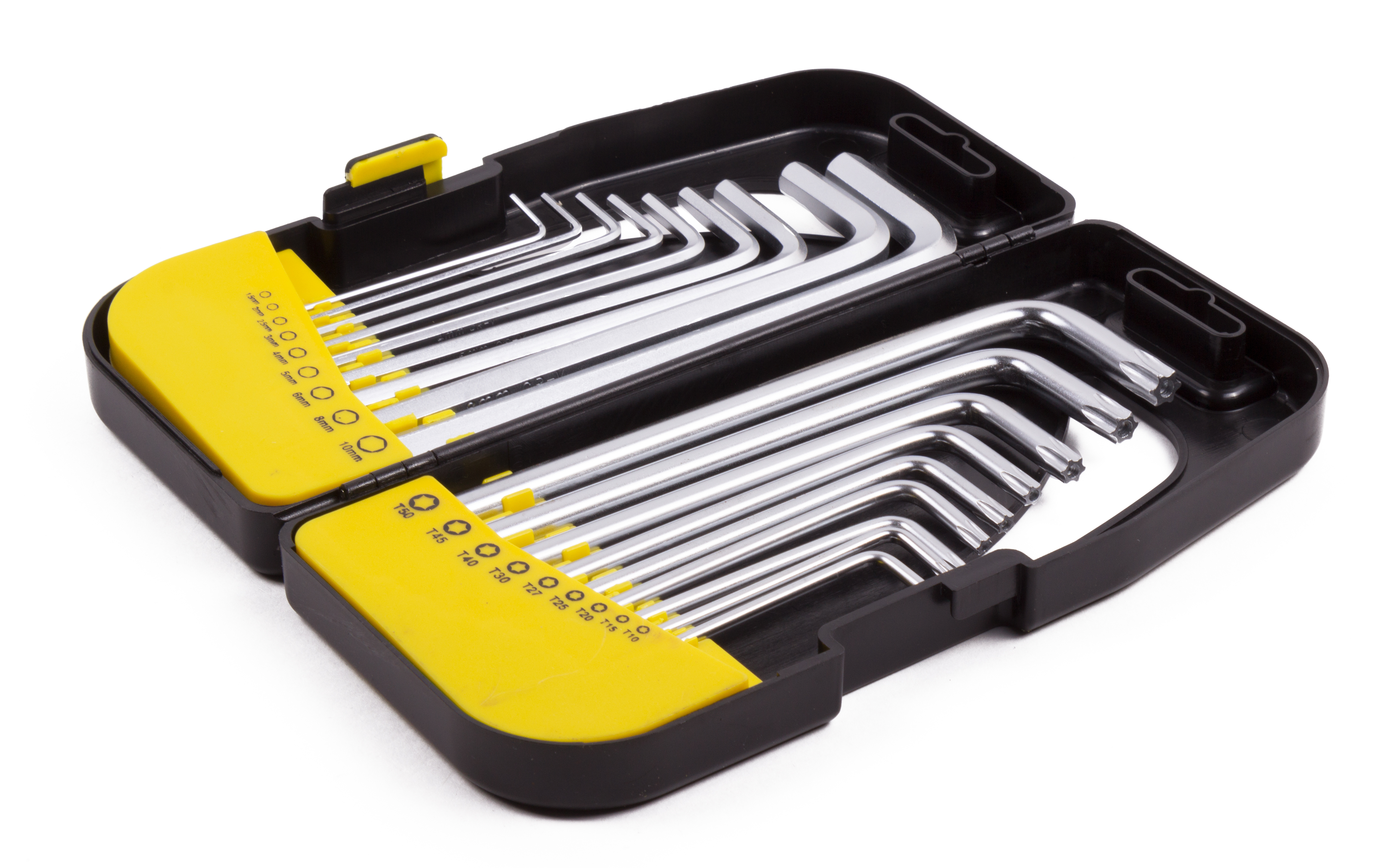 Inbus + torx sleutelset lang 18 dlg profi