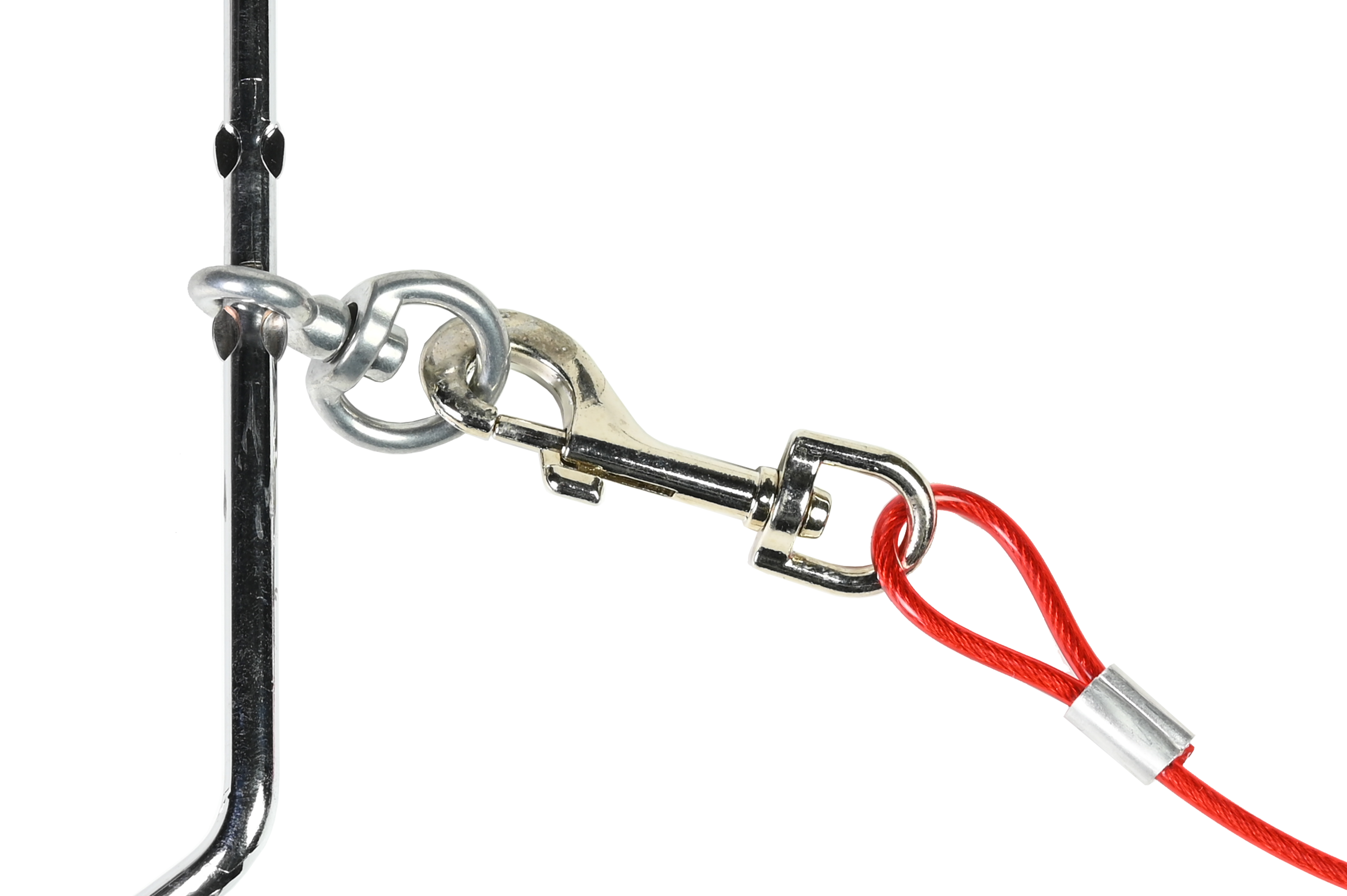 Aanlegspiraal met kabel 4 mtr honden/katten