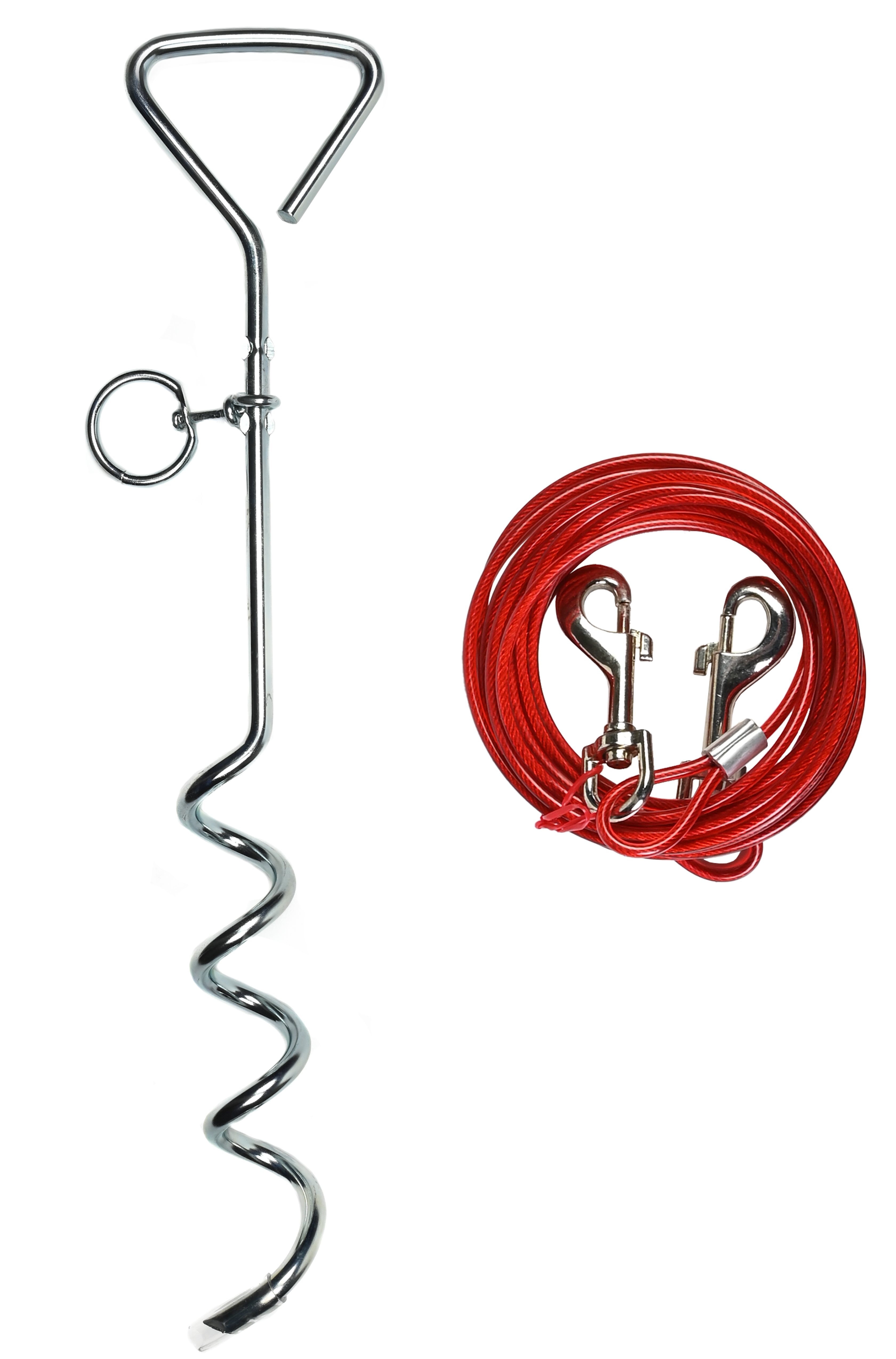 Aanlegspiraal met kabel 4 mtr honden/katten