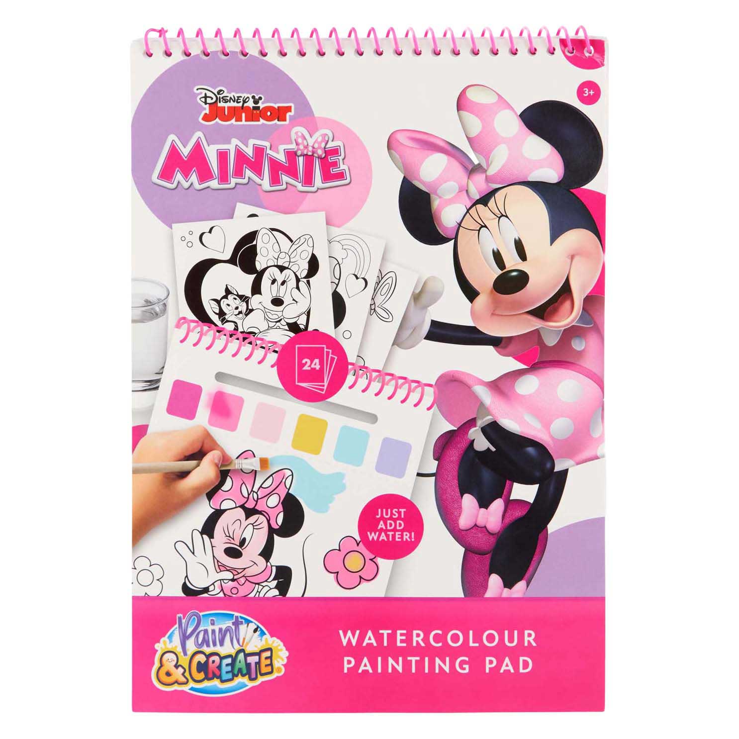 Canenco - Minnie Mouse Water Verfset Boek - incl Kwast