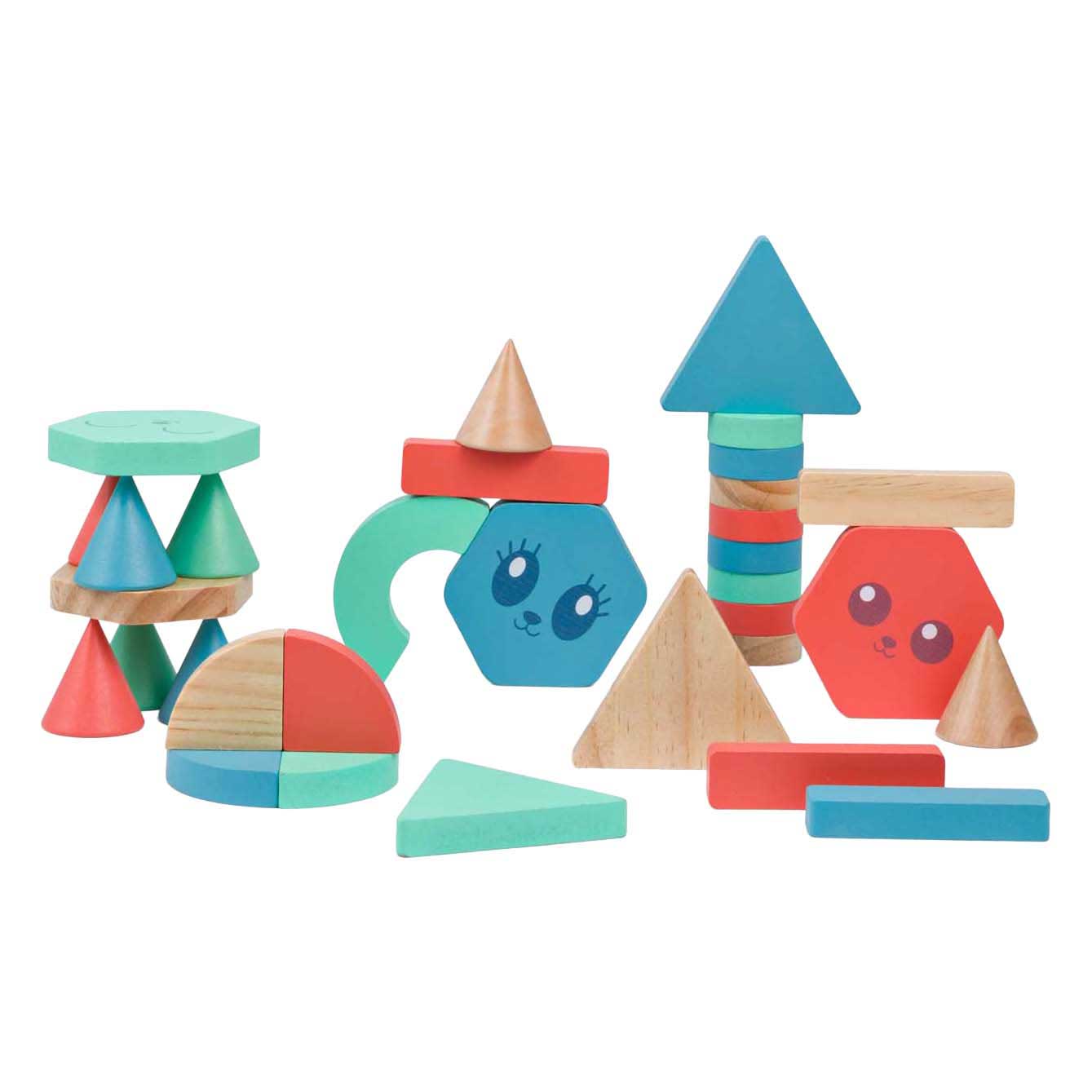 BS Toys - BS Toys Houten Bouwstenen - 38dlg.