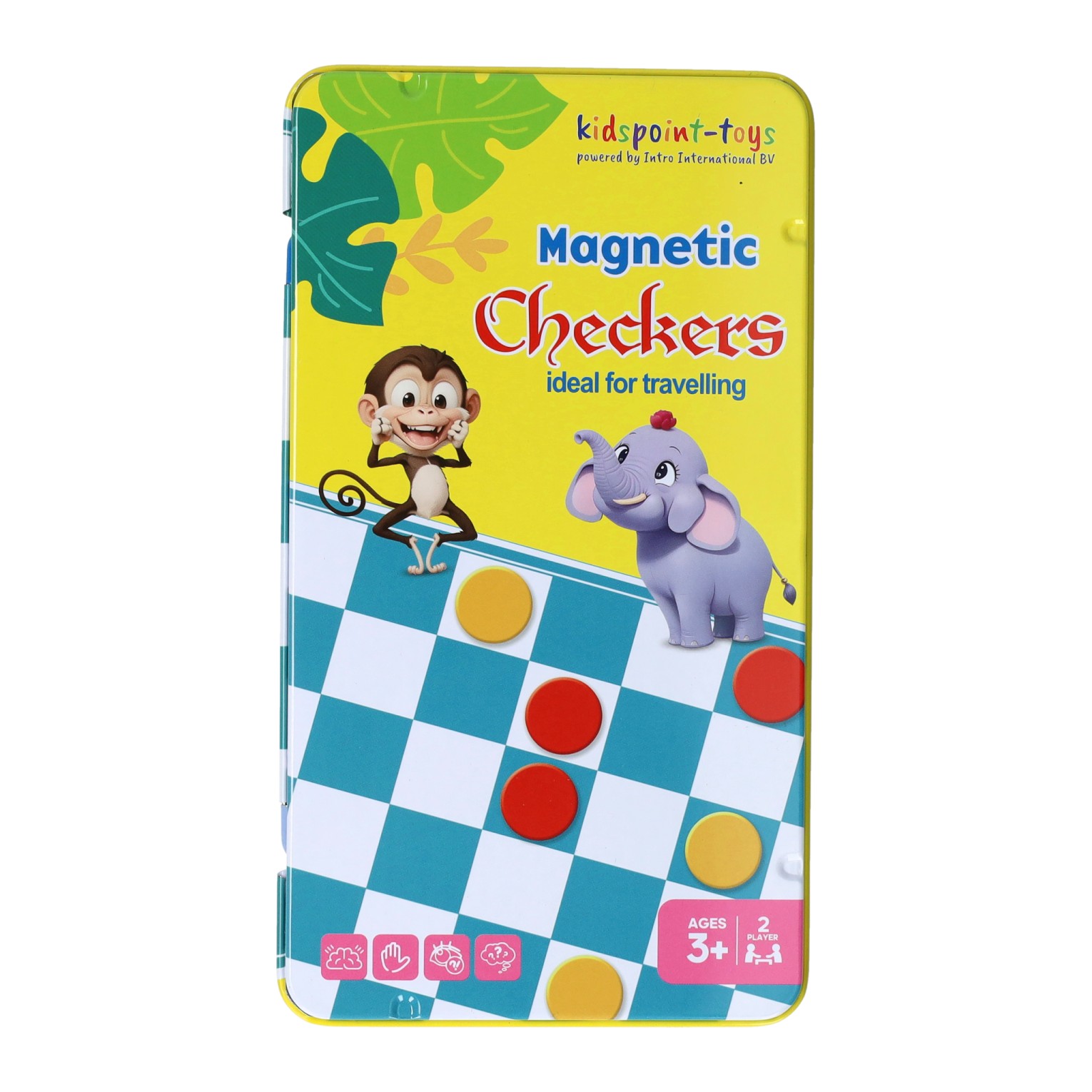 Magnetische Reisspel in Blik Schaken & Dammen