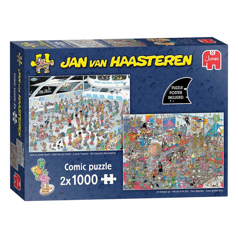Jan van Haasteren Legpuzzel - Geef ons de ruimte & Net als in de film - 2x1000st.