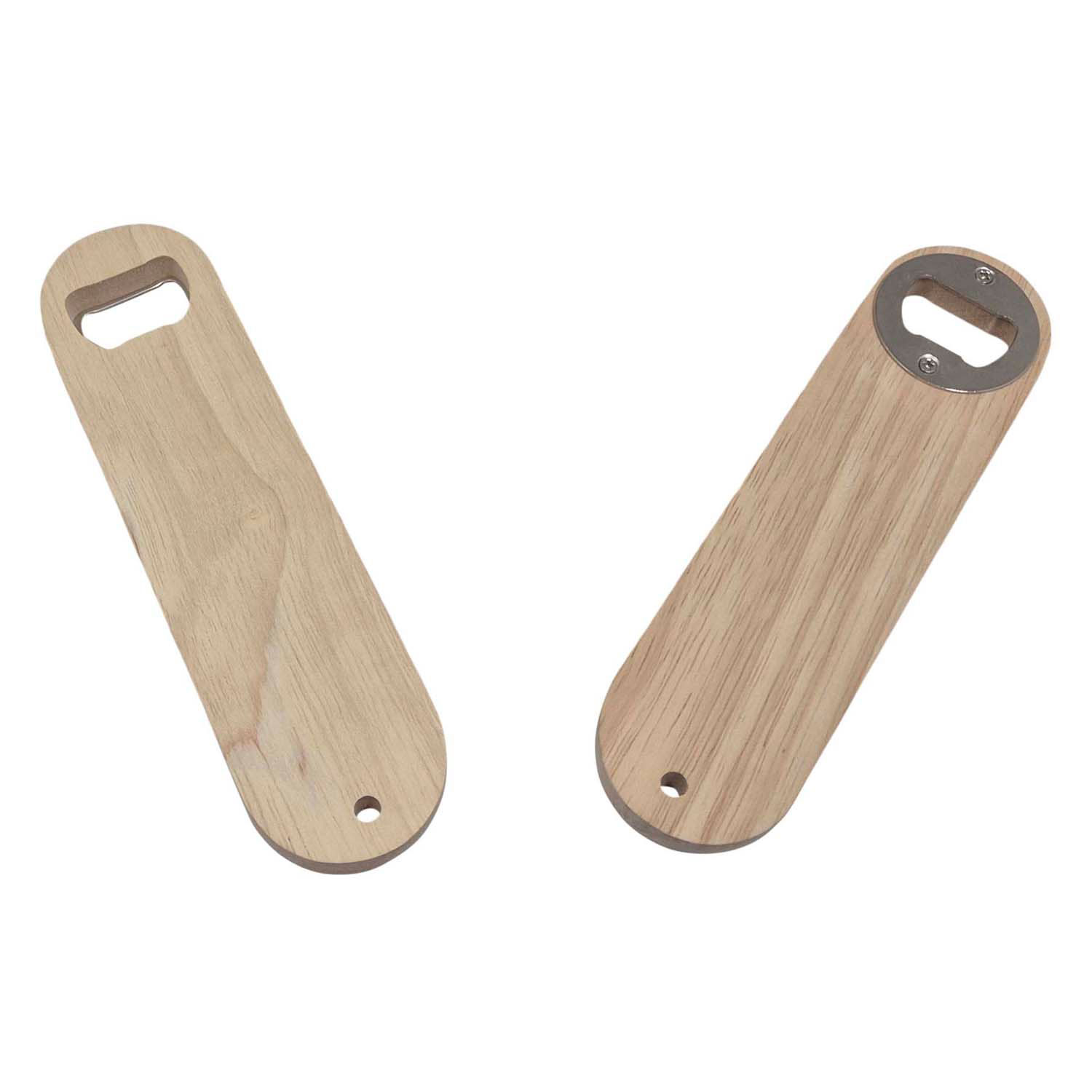 Houten Flessenopener Recht, 17cm
