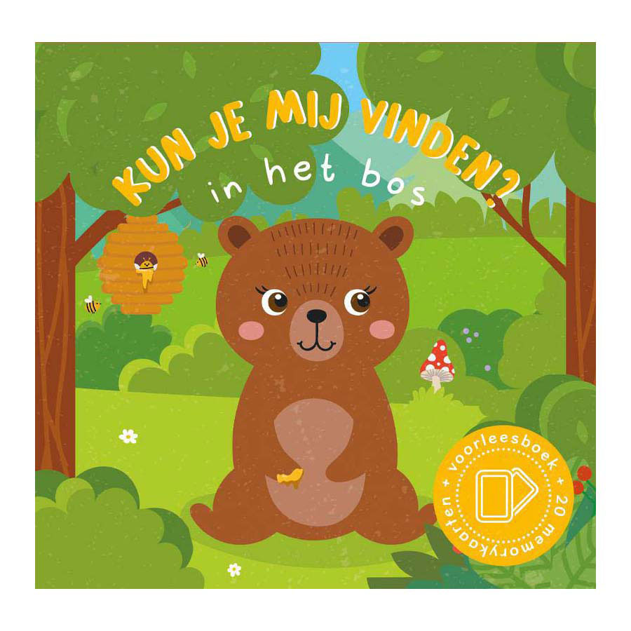 Kun Je Mij Vinden? In het Bos Voorleesboek en 20 Memokaarten