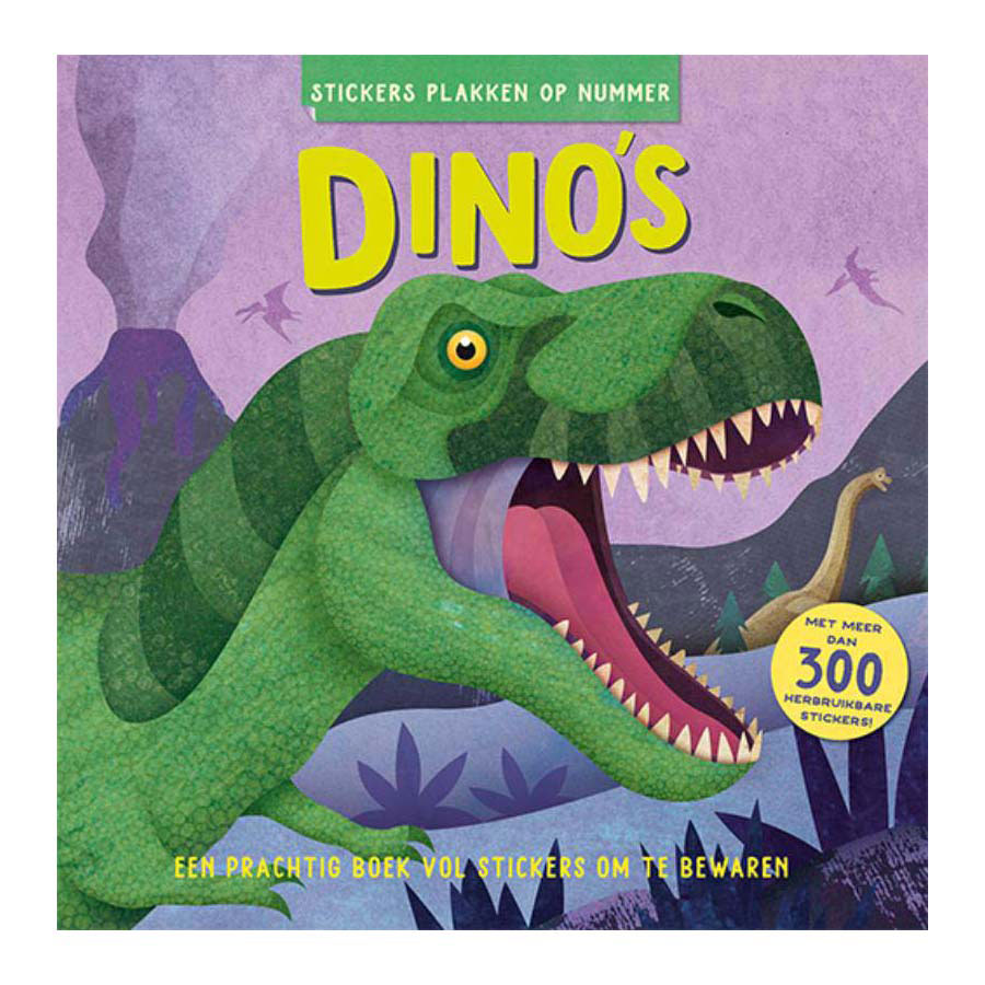 Lantaarn Publishers - Stickers Plakken Op Nummer - Dino\'s