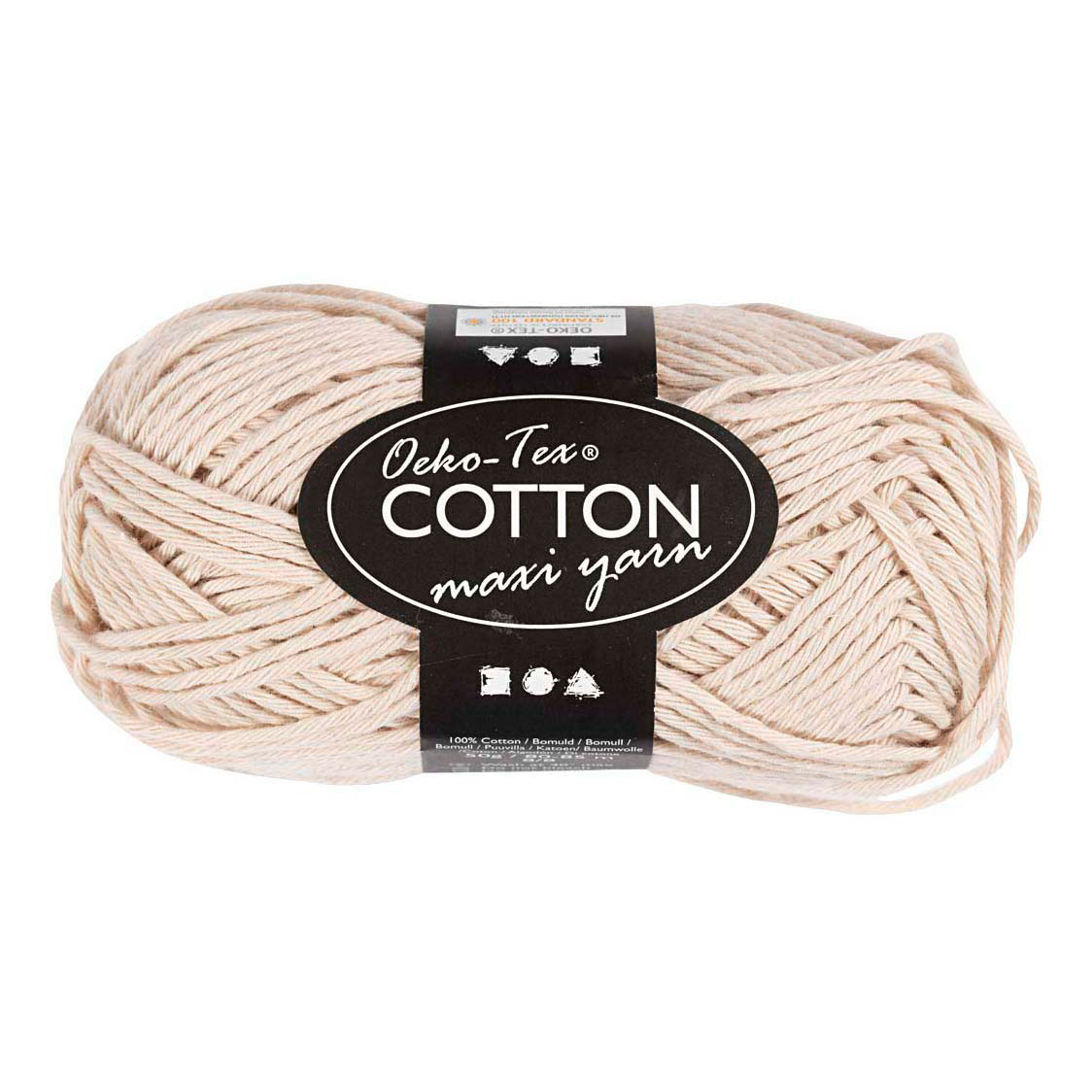 Katoengaren Afm 8/8 L: 80-85 M Zandkleur - 50gr.
