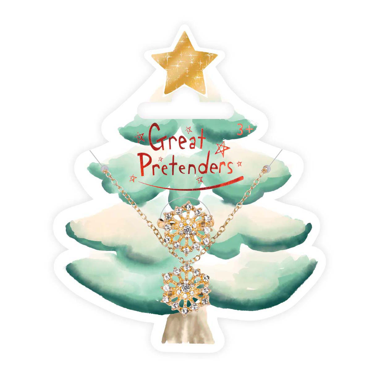 Snowflake Ketting en Ring Set - 2st.