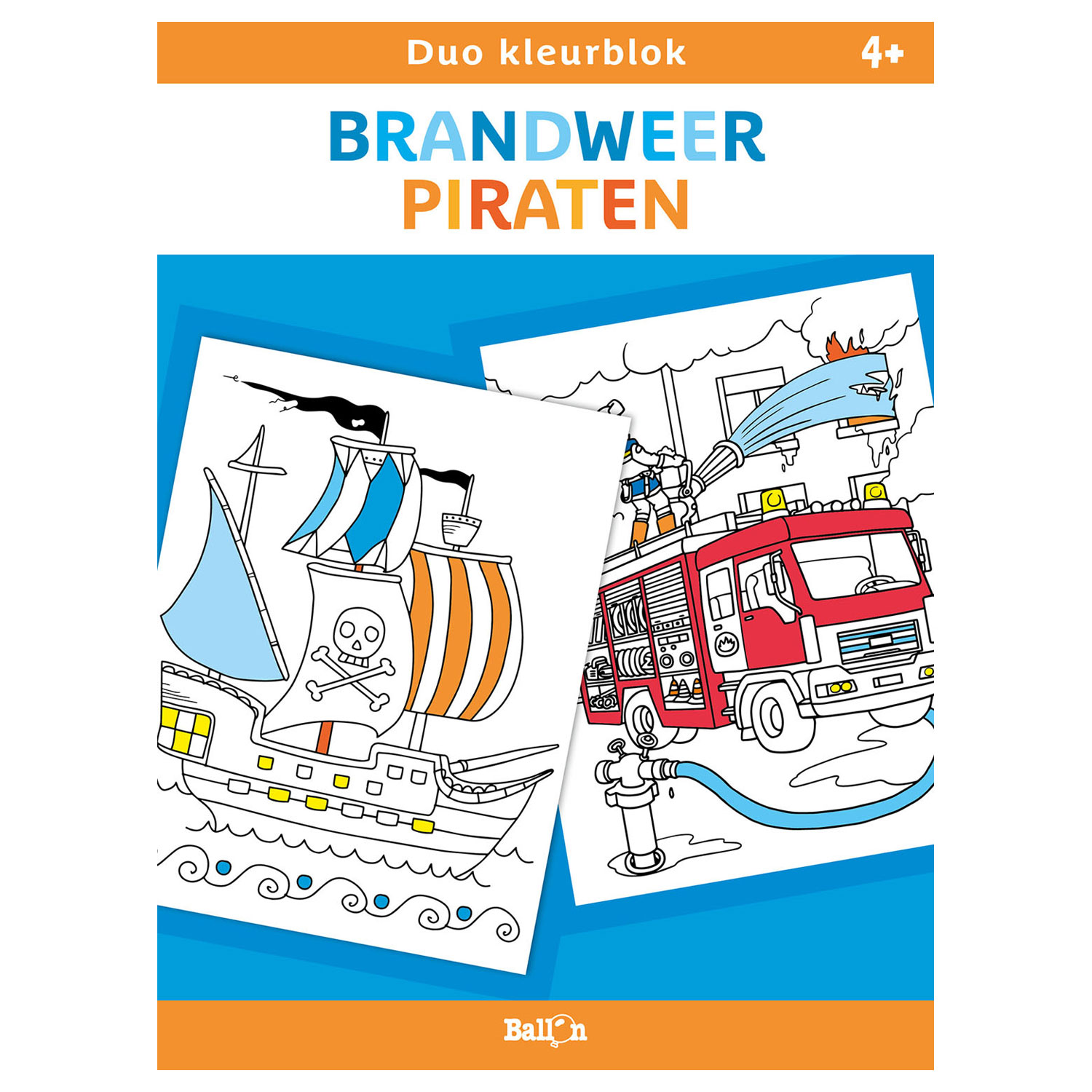 Standaard Uitgeverij - Duo kleurblokken - Brandweer en Piraten