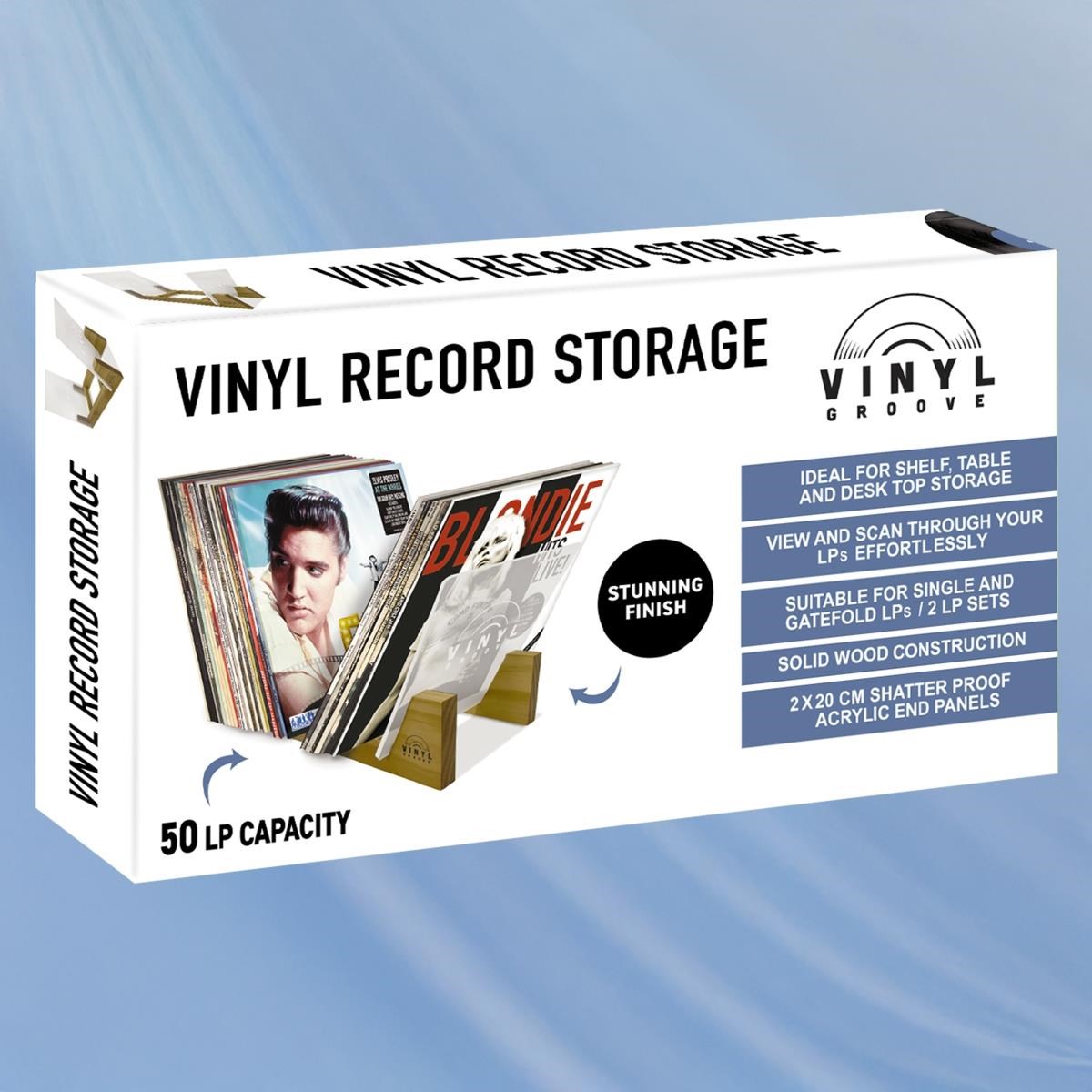 Table Top 50 LP Holder - Teak Colour