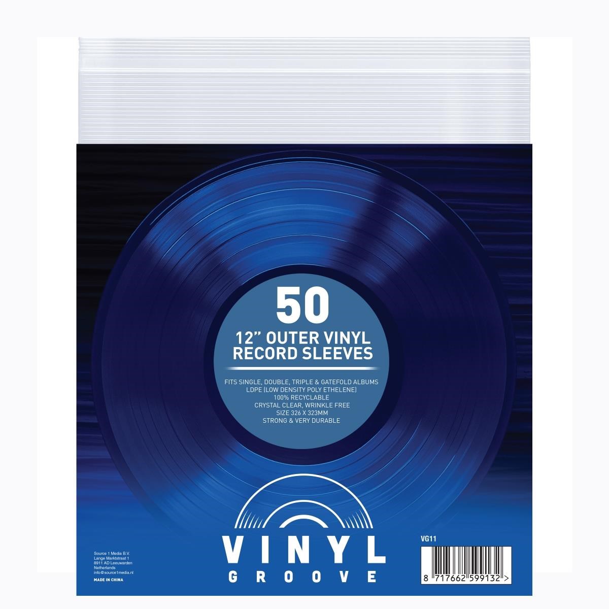 12 Outer Vinyl Record Album Sleeves 50 Pcs / Pack