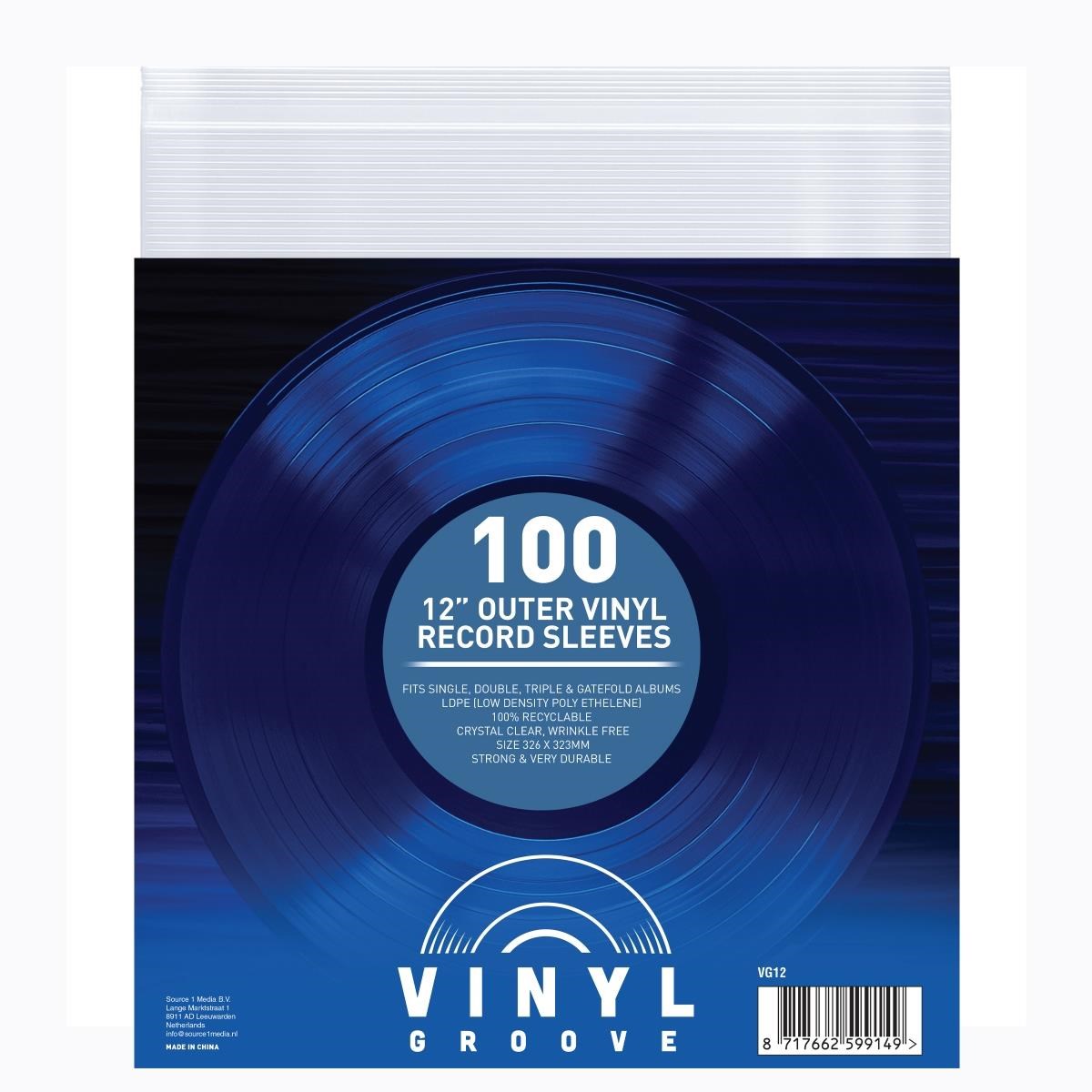 12 Outer Vinyl Record Album Sleeves 100 Pcs / Pack