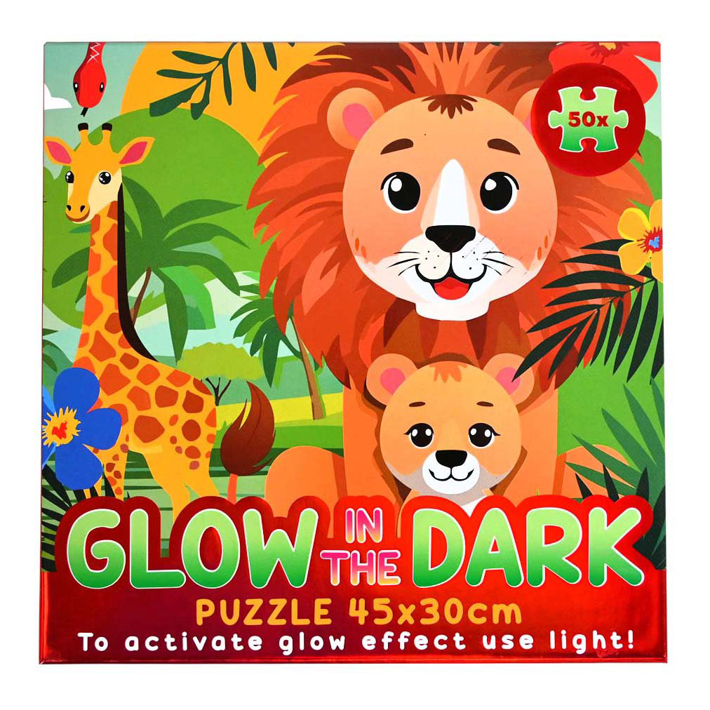 Glow in the Dark Puzzel Jungle - 50st.