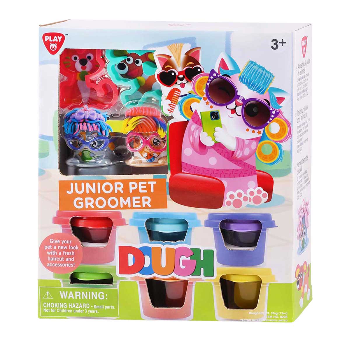 Playgo Junior Huisdier Trimmer Kleiset - 6 Kleipotjes