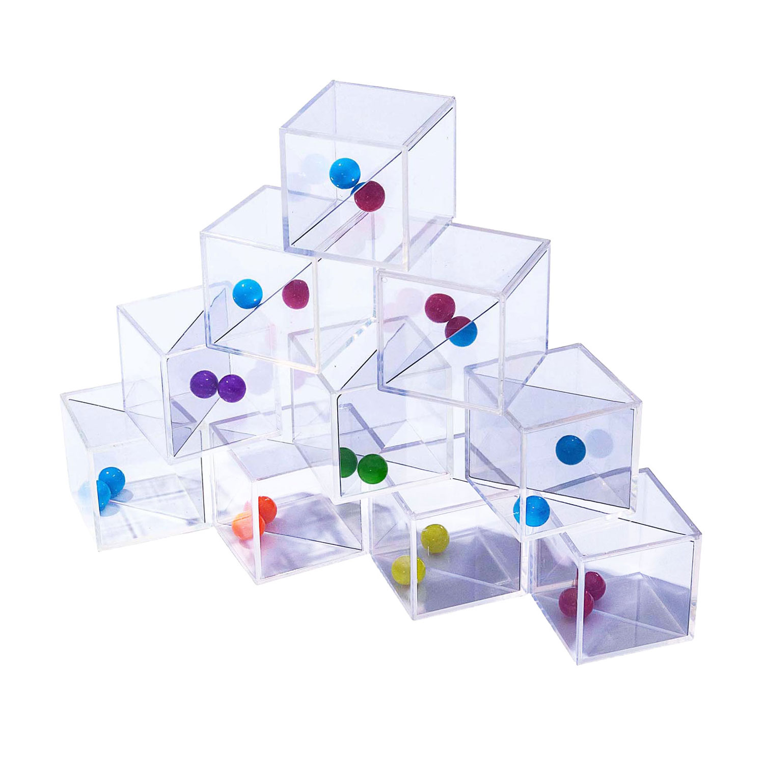 Transparante Spiegelblokken - 5 cm - 18dlg