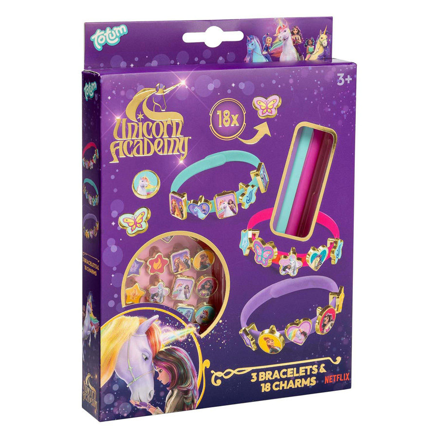 Creative Craft Group - Totum Unicorn Academy 3 Armbanden & 18 Bedels