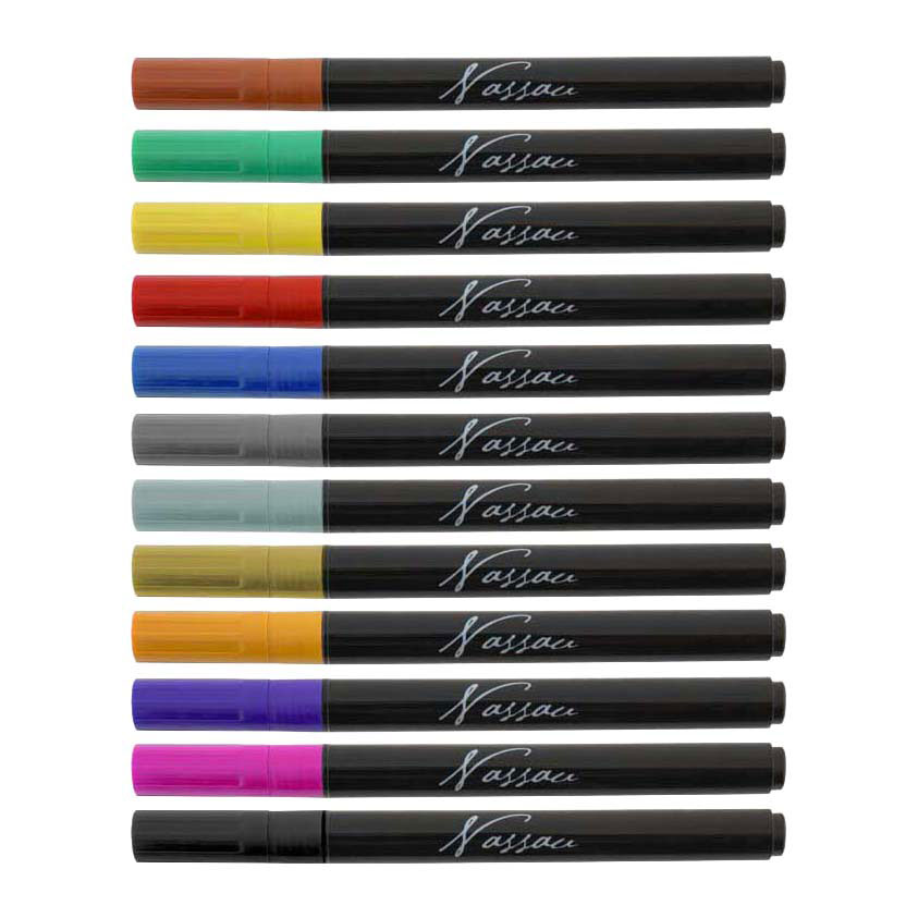 Creative Craft Group - Nassau Glas- & Porseleinmarkers - 12st.