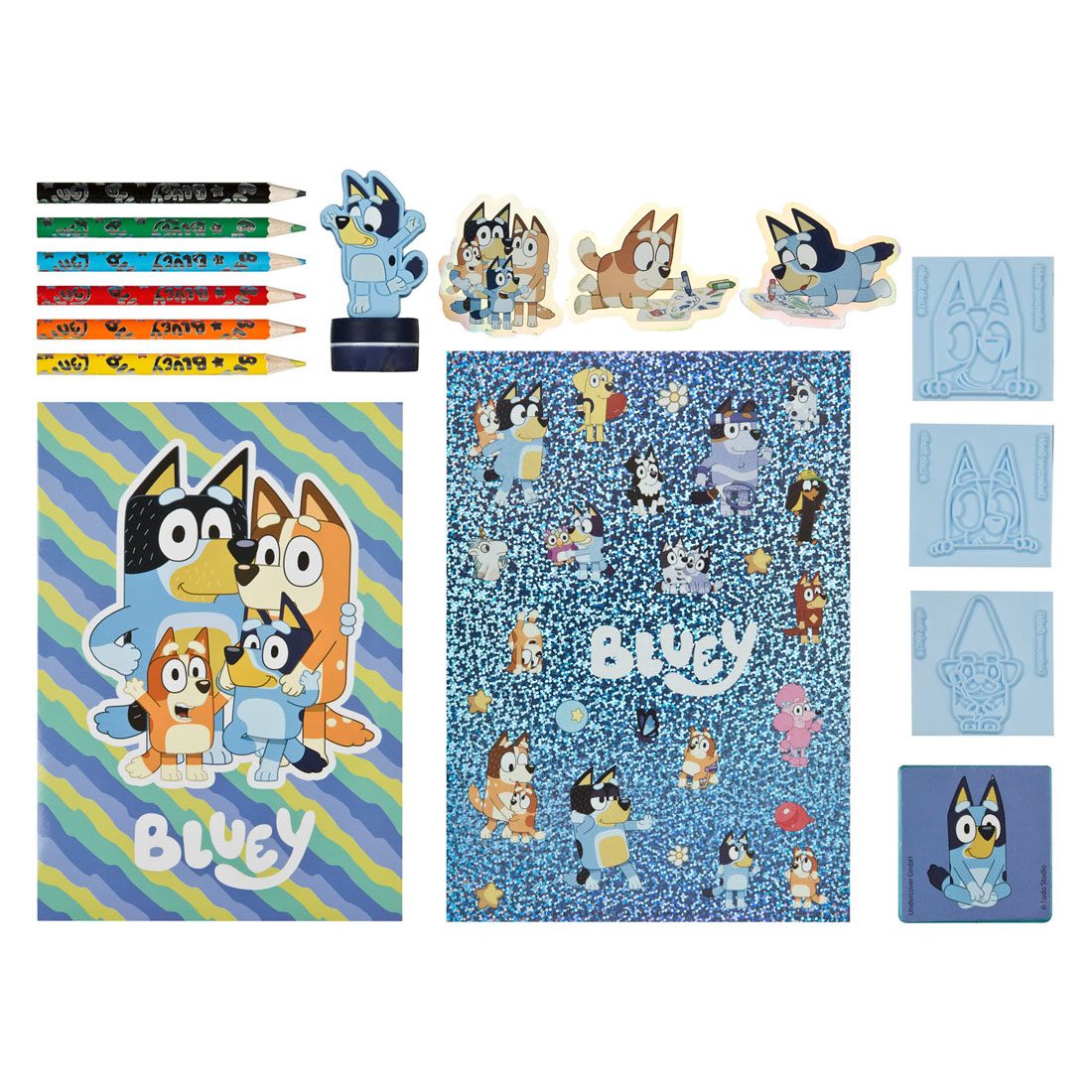 Mega Kleur en Stempel Set Bluey - 15dlg.