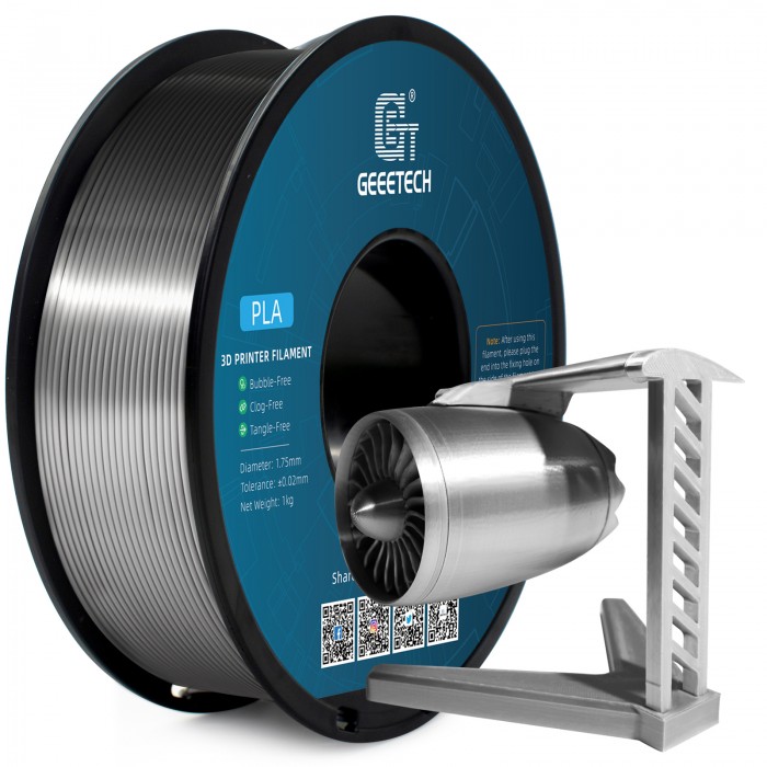Geeetech - PLA Silk Silver (1.75mm - 1kg)