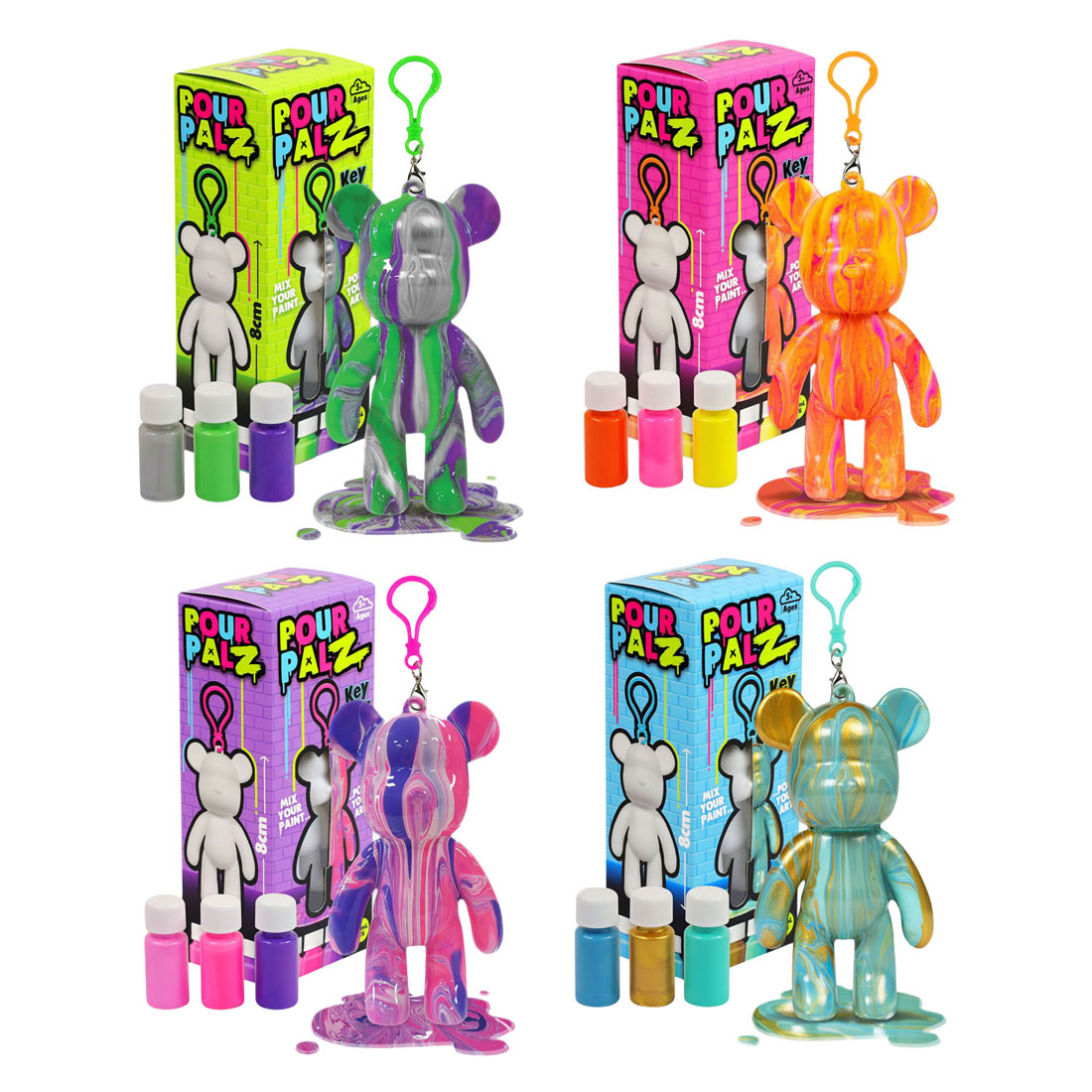 Pour PalZ Mini Paint Bear Sleutelhanger