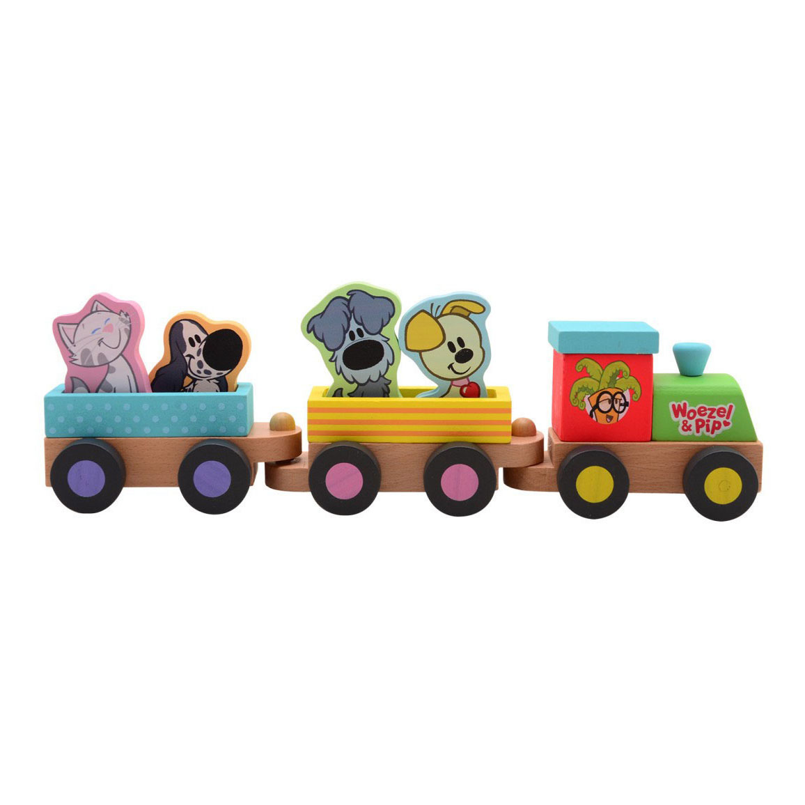 Woezel & Pip - Houten Treinset met Figuren