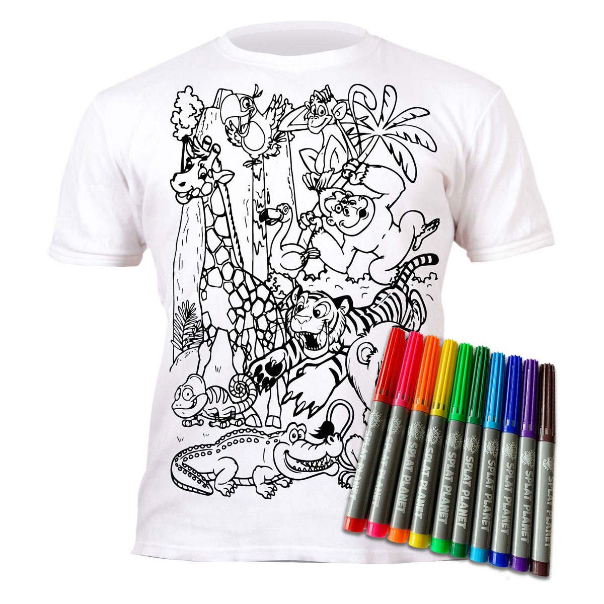 Splat Planet T-Shirt Kleuren Set Zoo 7 - 8 Jaar