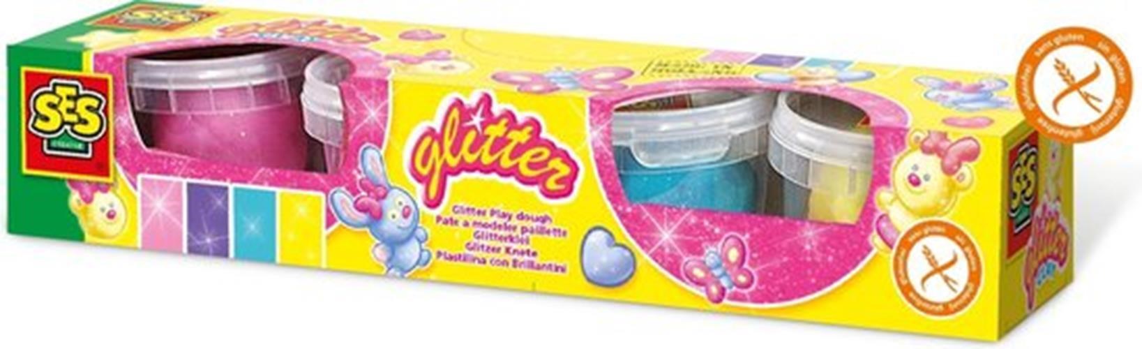 SES Glitterklei - 4 Kleipotjes