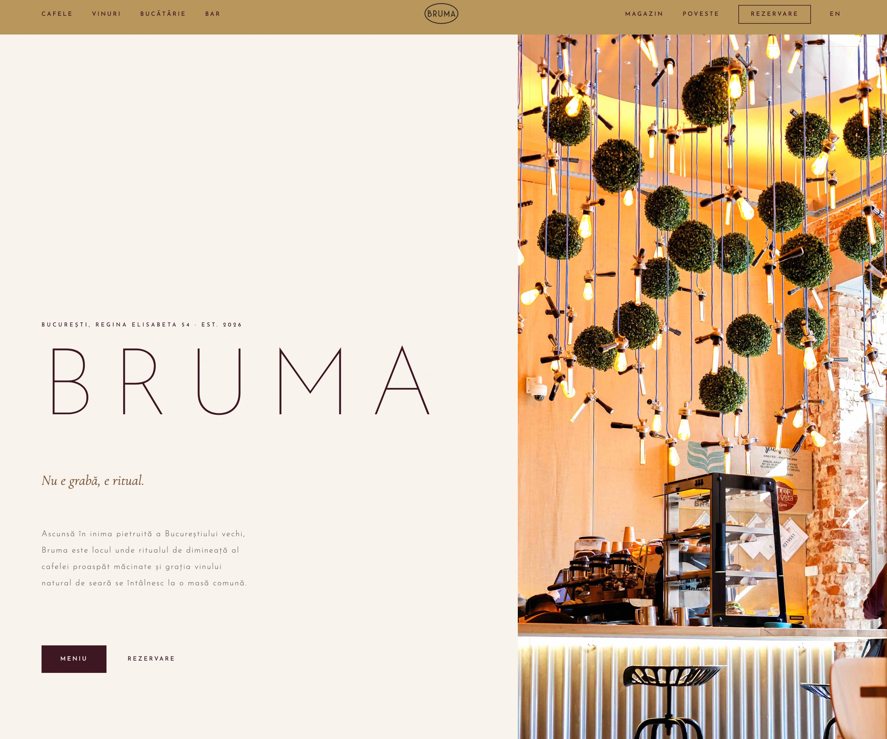 Bruma — Online Identity for a Wine & Coffee Bar
