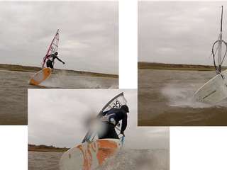 Op t Amstelmeer wordt lekker gewindsurft!