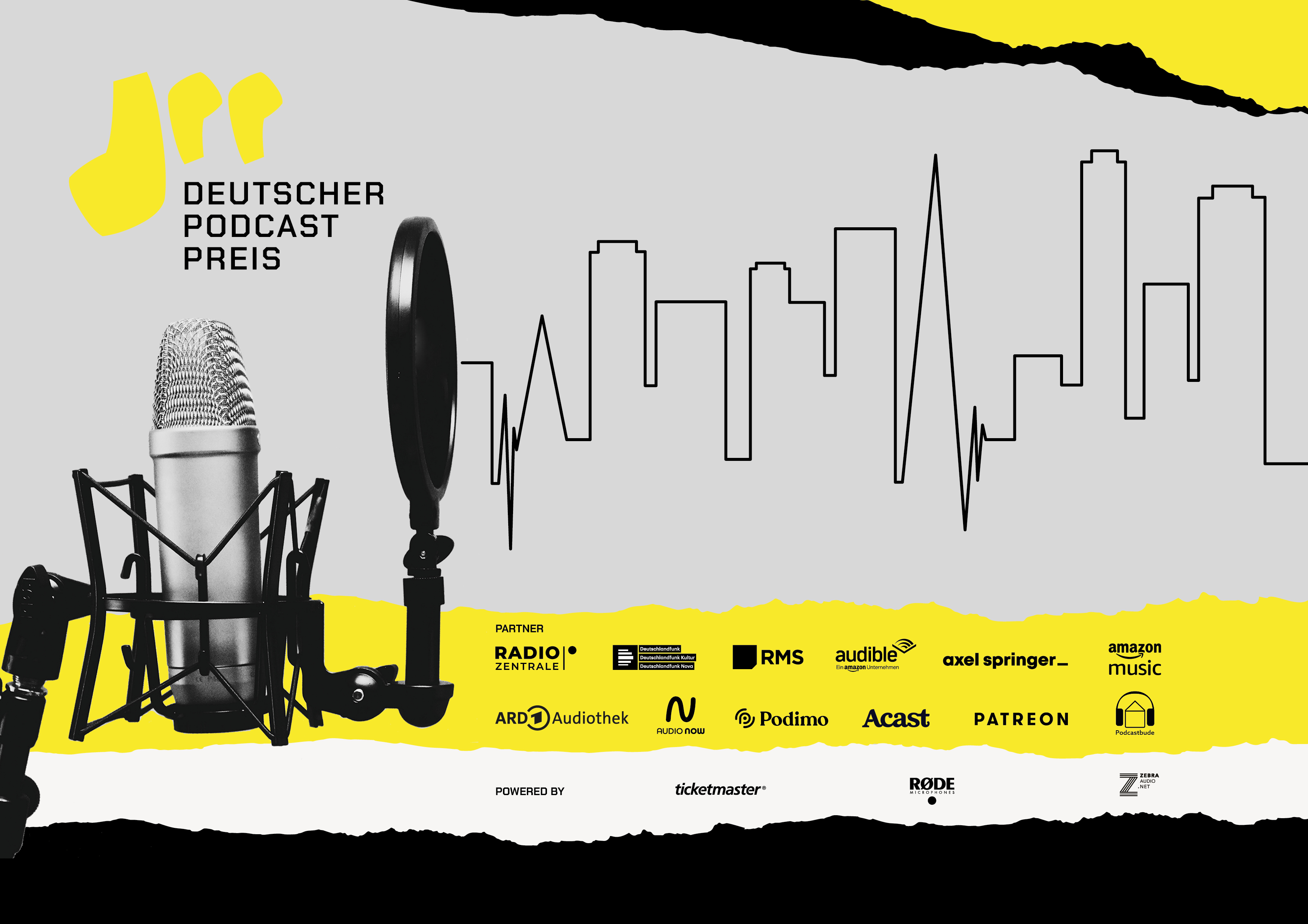 Der Deutsche Podcast Preis wird von zahlreichen Unternehmen und Sponsoren unterstützt. Hier eine Übersicht.