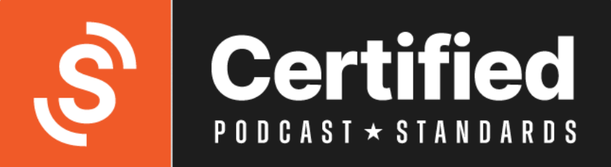 Teilnehmende Dienste erhalten dieses Siegel vom Podcast Standards Project