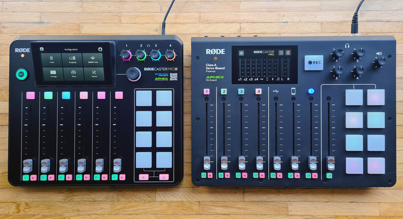 Vergleich RØDECaster Pro I und Pro II