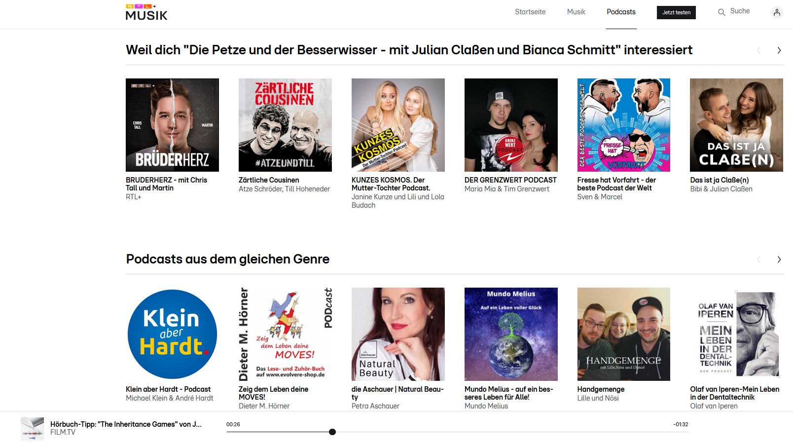 Von 'Audio Now' zu 'RTL+ Musik'