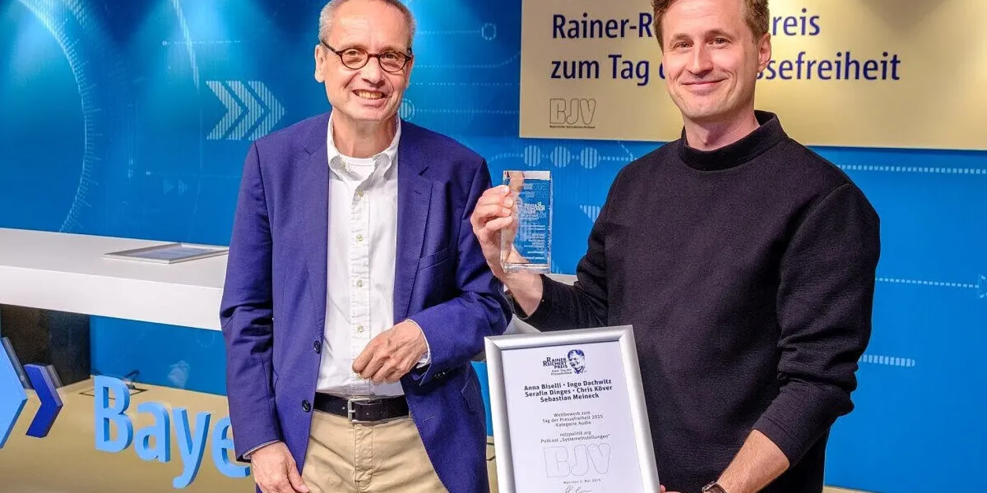 BJV-Preis für 'Systemeinstellungen'-Podcast von netzpolitik.org