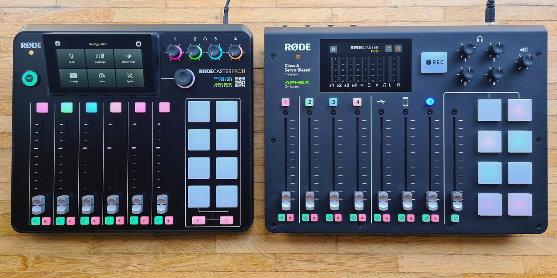 Vergleich RØDECaster Pro I und Pro II