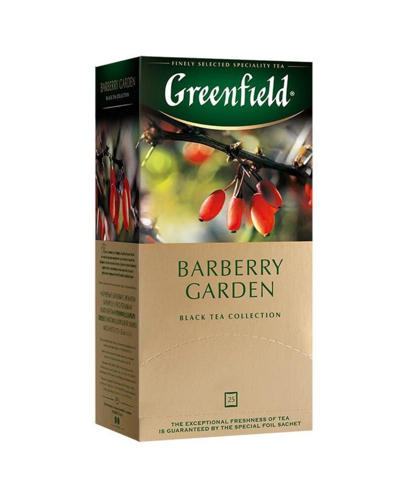 Té negro con aroma de agracejo Barberry Garden en bolsitas 37 g