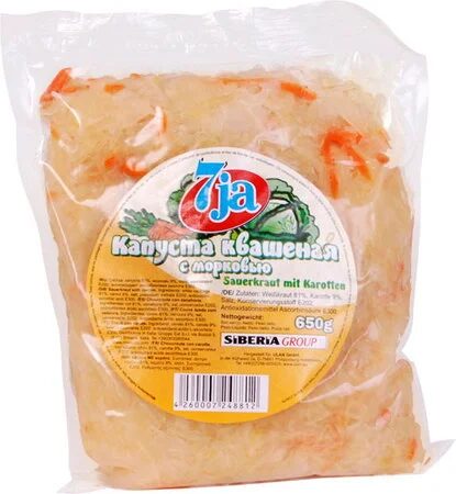 Chucrut con zanahoria en bolsas 650g
